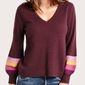 Cashmere sweater, Velvet by Graham & Spencer, Fuchsia color, size M